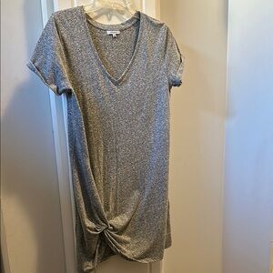 Gray V-Neck Women's t-shirt dress